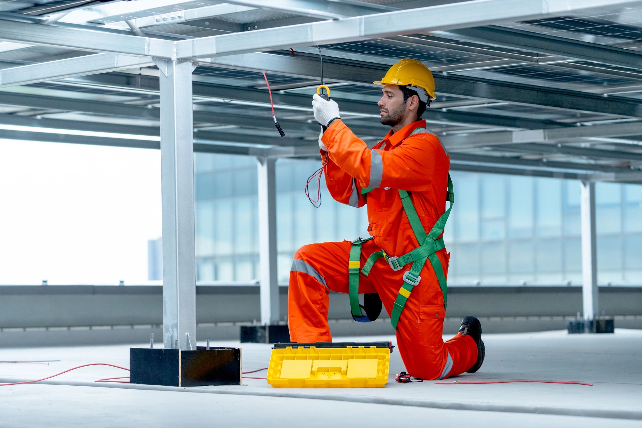Professional technician performing system maintenance