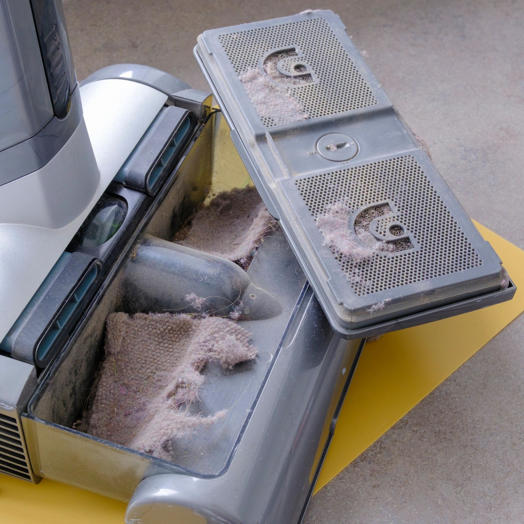 Dust and debris collected during cleaning
